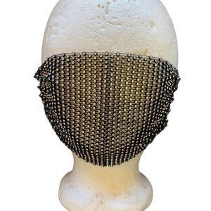 Rhinestone Netting Mask Cover-Up‎ Sheer NWT